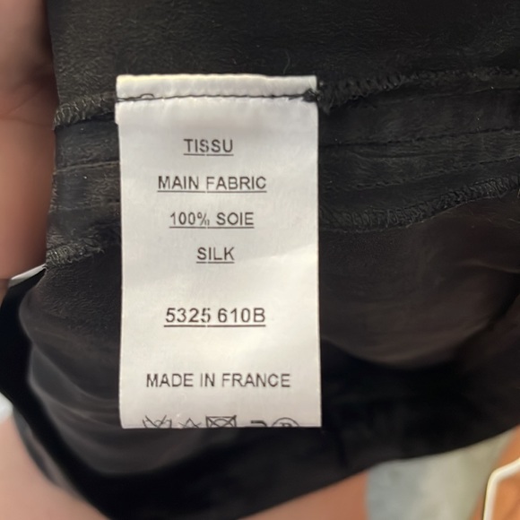 Balmain 100% silk black and gold wide leg trousers - Picture 5 of 5